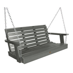 Highwood USA - Weatherly Porch Swing, Coastal Teak, 4' - Porch Swings
