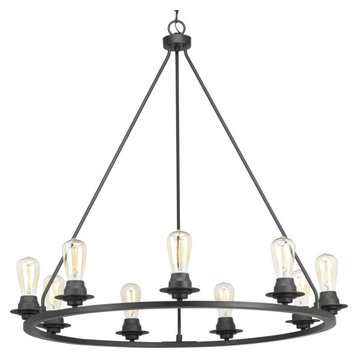 Contemporary Black Chandeliers, Chrome 5 Branch Chandelier With Black Shaders