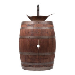 Premier - Wine Barrel Vanity Package with Leaf Vessel Hammered Copper Sink and Vessel F... - Bathroom Vanities And Sink Consoles