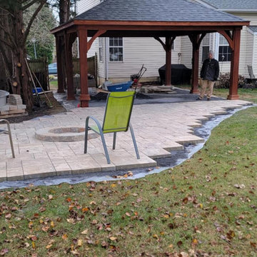 Backyard Pavers & Fire Pit