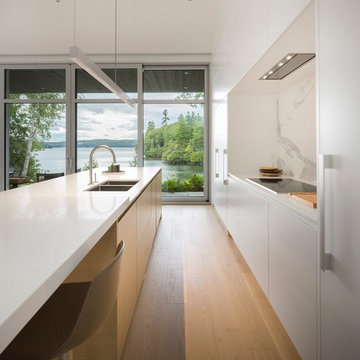 Kitchen in a lake house