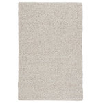 Jaipur Living - Hadren Handmade Solid Gray and Brown Area Rug, White and Light Gray, 5'x8' - The Quiet Time collection offers textural yet solid designs for modern spaces in need of a relaxed and inviting accent. Handwoven of wool and jute, the Hadren rug showcases a texture-rich boucle design with neutral hues of ivory, light gray, and tan. This grounding rug is perfect for layering with other textile mediums or complementing a hygge-centric home.