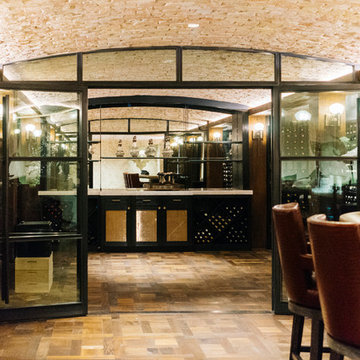 Corona Del Mar Newport Beach Custom Wine Cellar Backlit Contemporary Glass Wine