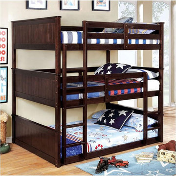 Cm-bk628f Furniture Of America Abigail Full Triple Decker Bed