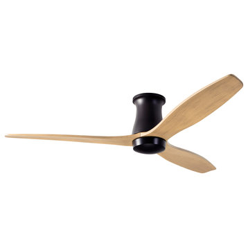 Arbor Flush Fan, Dark Bronze, 54" Maple Blades, No Light, Remote Control