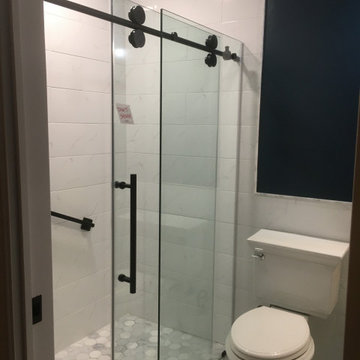 Curbless Walk-In Shower Bathroom Addition for Accessibility