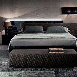 Italian Platform Bed Nightfly Ebony by Rossetto - $2,075.00 - Platform Beds