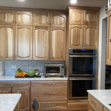 Traditional Kitchen Remodel Done in New Hickory Wood Cabinets