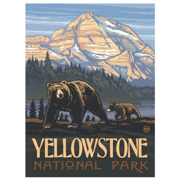 Paul A. Lanquist Yellowstone National Park Rockies Art Print, 9"x12"