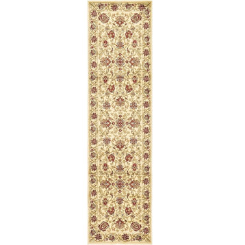 Traditional Odyssey 2'7"x10' Runner Ivory Area Rug
