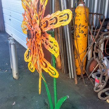 Whimsical garden art sculptures