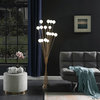 62" Golden Chrome Contemporary Multi Light LED Floor Lamp