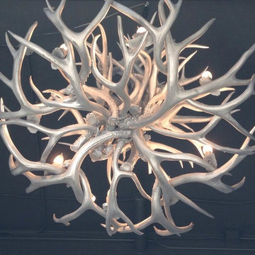 Modern Metallic Antler Chandelier