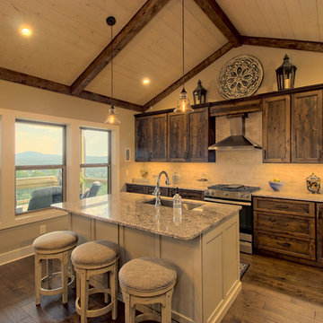 Craftsman Mountain Home: Vaulted Kitchen
