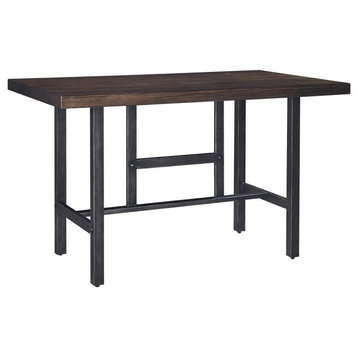 Kavara Medium Brown Rectangular Counter Height Dining Room Table