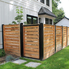 Beach house outside and fence