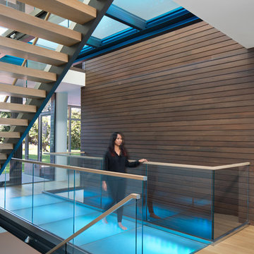 Interior Glass Bridge with Lighting