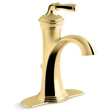Kohler Devonshire Single-Handle Bathroom Sink Faucet, Vibrant Polished Brass