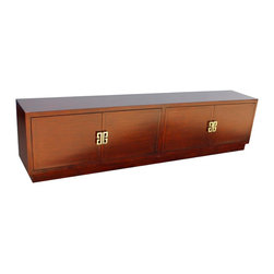 Mortise & Tenon - Asian influeneced Auguston Media Console in a glazed finish - Entertainment Centers And Tv Stands