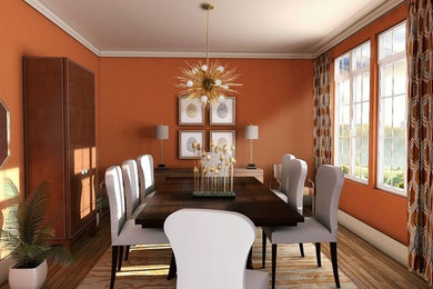 Example of a mid-sized minimalist dining room design in Wilmington