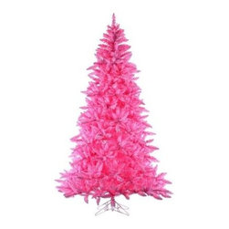 Pre-Lit Ashley Pink Artificial Christmas Tree With Pink Lights - Christmas Trees