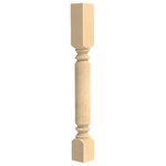 Designs of Distinction - 35-1/4" Roman Classic Kitchen Island Leg - BW080210, Hard Maple - This Plain Roman Classic post leg, crafted to recall the timeless perfection of Roman architecture will add a timeless elegance to your kitchen. Measuring 3-1/2" square x 35-1/4" tall, available in hard maple, this kitchen island leg is part of the Brown Wood Greco Roman collection. Already sanded and ready to finish or paint. Available as a family of products in various heights to support a table, countertop, bar, or kitchen island, which allows a consistent theme throughout the house.