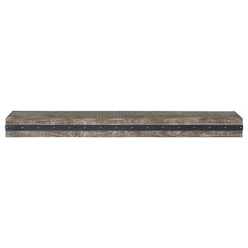 The Bedford 72" Mantel Shelf Gristmill Finish