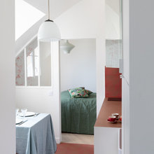 Avant/Après : Sous les toits, 35 m2 atypiques remaniés avec style