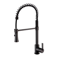Luxier KTS13-T Single-Handle Pull-Down Sprayer Kitchen Faucet, Oil Rubbed Bronze