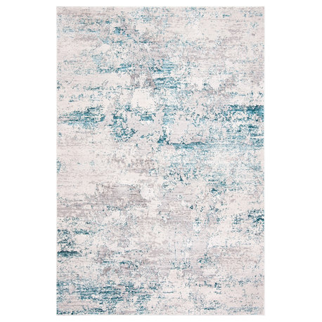 Safavieh Amalfi Collection AMF572 Rug, Cream/Turquoise, 8'x10'
