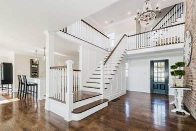 Inspiration for a modern entryway remodel in Charlotte