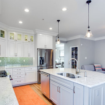 Transitional Two-Finish Kitchen Remodel Frederick, MD