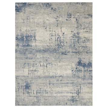 Nourison Rustic Textures 9'3" x 12'9" Ivory Blue Modern Indoor Area Rug