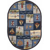 Safavieh Chelsea Hk267A Nautical Rug, Blue, 1'8"x2'6"