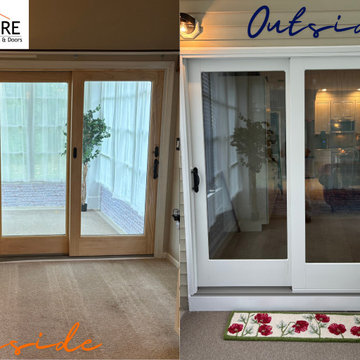Modern Andersen 400 Series Gliding Patio Door Installation in Belvedere, NJ