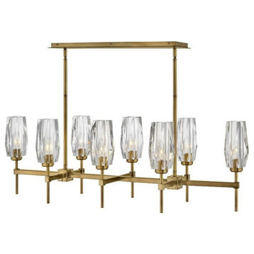 Hinkley 38256HB Ana - 8 Light Linear Chandelier in Modern, Glam Style - 46 Inche