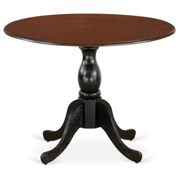 DST-MBK-TP - Kitchen Table - Mahogany Table Top and Black Pedestal Leg Finish