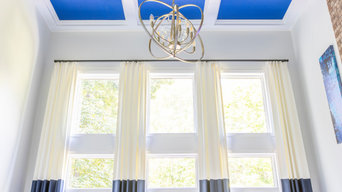 Banded drapery for a great room