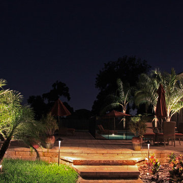 Pool Deck Entrance Lighting, Step Lighting