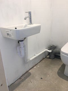 Help Hiding Pipes In Downstairs Toilet, How To Cut Tiles Around Toilet Waste Pipe