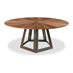 Round Walnut Table - Dining Tables