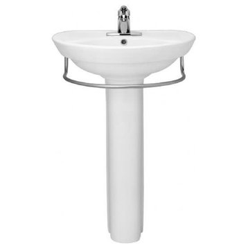 American Standard 0268.008 Ravenna 24-1/2" Pedestal Bathroom Sink - White