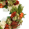 Hydrangea, Heather, and Ranunculus Wreath