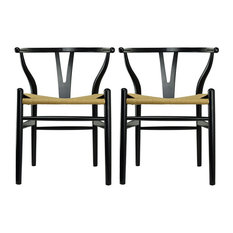 50 Most Por Open Back Dining Room Chairs For 2019 Houzz Modern Dining Chairs Wood Armchairs Set Of 2 Black