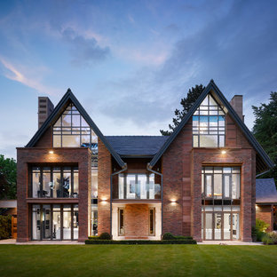 Неиссякаемый источник вдохновения для домашнего уюта: большая гостиная-столовая в современном стиле