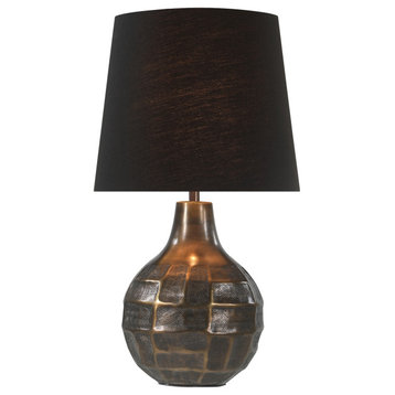 40213-11, 26" Metal Table Lamp, Antique Brass Finish