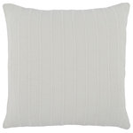 Classic Home - Hendri 22 Square Throw Pillow, White - Add a touch of style to your home with this beautiful throw pillow. The raised stripe pattern not only adds texture and dimensions but is also a great eye-catcher while still complimenting your space visually. A soft feather blend insert gives this pillow a lavish supportive feel that makes this pillow as comfortable as it is beautiful.