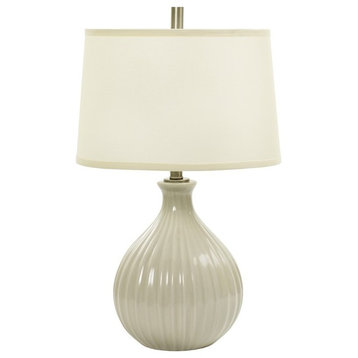 Fangio Lighting 26" Coventry Crackle Ceramic Table Lamp, Gray