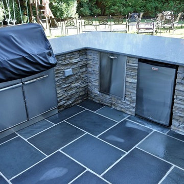 Outdoor Living Space - Bluestone, Patio, Outdoor Kitchen, Fire Place, Bar