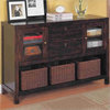 Coaster Dickson Console Table with Basket Storage in Warm Tobacco Finish